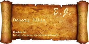 Dobozy Júlia névjegykártya