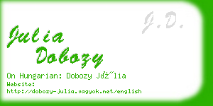 julia dobozy business card